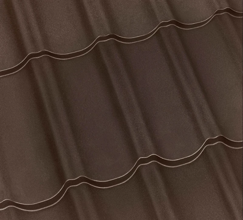 Металочерепиця Maxima Італія 0,5 мм матова Темно-коричневий