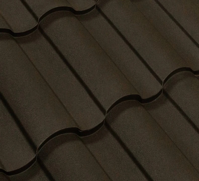 Металочерепиця Валенсія Україна 0,45 мм матова Темно-коричневий