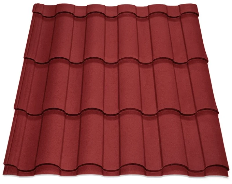 Металочерепиця Валенсія Китай 0,4 мм матова Червоний