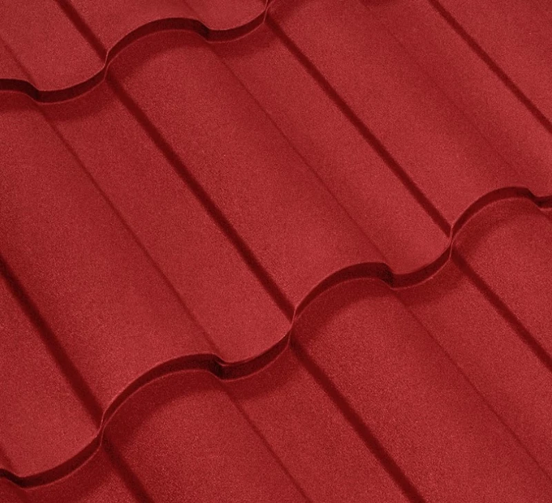 Металочерепиця Валенсія Китай 0,4 мм матова Червоний